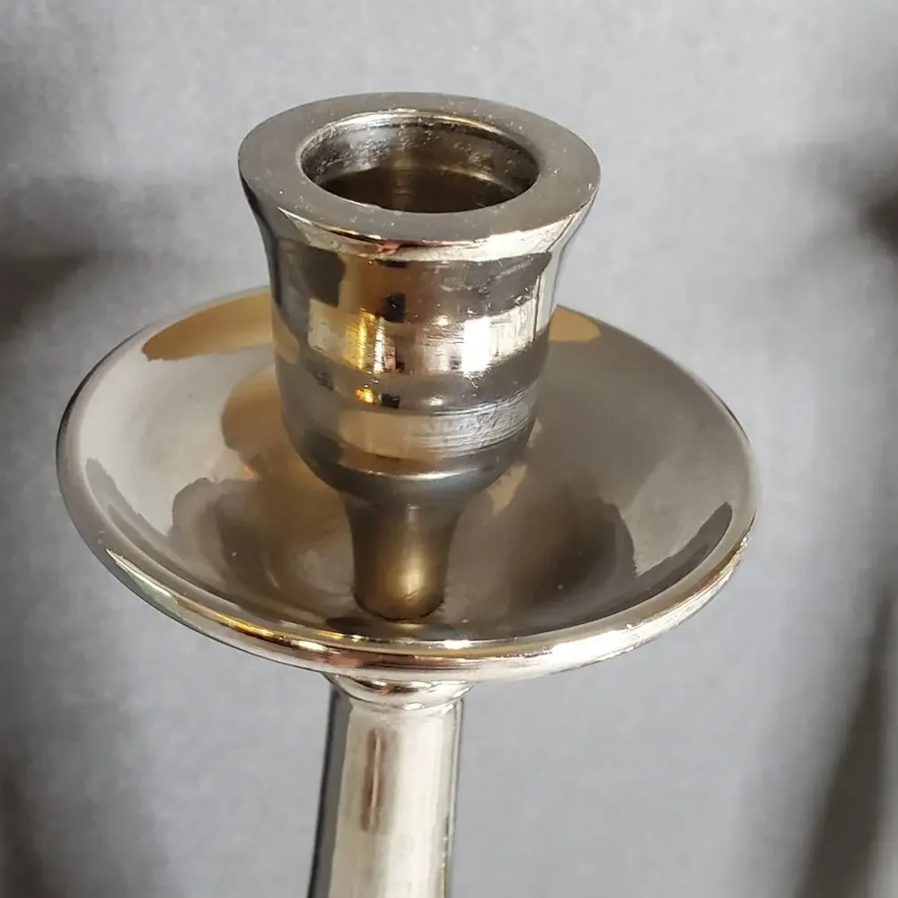 Pottery Barn Pair of Silver candlesticks 10.5
